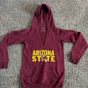 Arizona State Maroon Hooded Pullover with Yellow Logo